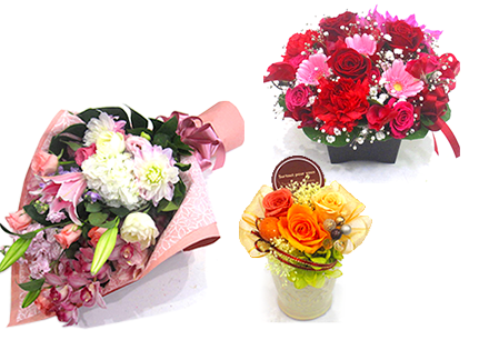 花束やアレンジメントなど成人祝いに贈る花